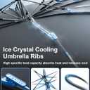 Upgraded Nmoiss Windshield Sun Shade Umbrella [Ice Rib] High Speed Cooling 99% UV Blocking Protects Car from Sun and Heat Damage, Keeps Cool and Protects Interior Large (61" L x 35" W)