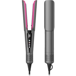 slopehill 2-in-1 Hair Straightener and Blow Dryer, Professional Styling Tool (Grey)