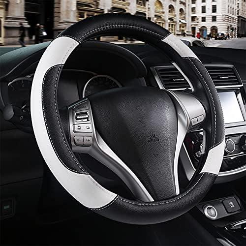 Amazon.com: Leather Car Steering Wheel Cover, Non-Slip Car Wheel Cover Protector Breathable Microfiber Leather Universal Fit for Most Cars(White) : Automotive