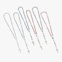 Juvale 12 Pack Rosary Beads for Men and Women, Bulk Necklaces for Catholic Gifts (6 Colors) - Rosary for Women