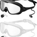 Rantizon Swim Goggles 2 Pack, Wide View Anti Fog&UV Swimming Goggles for Audlt, No Leaking Swim Glasses for Men Women Kids