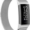 ZWGKKYGYH Metal Bands Compatible with Fitbit Charge 4/Charge 3/Charge 3 SE, Stainless Steel Mesh Band Replacement Accessories Bracelet Strap for Women Men, Silver Small (Small: 5.5" - 7.9")