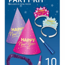 Amscan Shooting Stars New Year's Party Kit, 10 person kit, 25 pieces