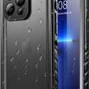 SPORTLINK for iPhone 13 Pro Waterproof Case - Full Body Shockproof Dustproof Phone Screen Protector Rugged Waterproof Case for iPhone 13 Pro 6.1 Inches Black