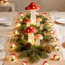 2 x Mushroom Lights Room Decor, Cute String Lights, Christmas Gifts for Women Teen Girls Boys, 10ft 30 LED Cute Mushroom Fairy Lights Battery Operated, Decor for Bedroom Dorm Classroom Plants