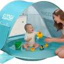 SLOOSH Baby Beach Tent - Pop Up Shade Pool, UPF 50+ UV Protection Sun Shelter for Infant, Portable Beach Pool with Carry Bag, Dual Mesh Side Panels for Toddler Outdoor Travel Camping