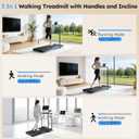 Portable Walking Pads Treadmill with Incline Handle Bar for Home