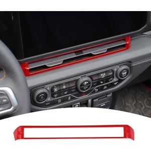 for 2024 Jeep JL Dash Center Air Vent Trim Cover Red Compatible with 2024 Jeep Wrangler JL JLU & Gladiator JT Red Interior Accessories for 2024 Jeep JL Dash Center Air Vent Trim Cover Red Compatible with 2024 Jeep Wrangler JL JLU & Gladiator JT Red Interior Accessories