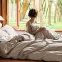 Bedsure Cooling Duvet Cover King Size, Cotton & Rayon Derived from Bamboo Blend Duvet Cover Set for Hot Sleepers, Ultra-Soft, Breathable & Lightweight Home Bedding for All Seasons (Khaki,104"x90")