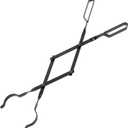 Fireplace Tongs 26, himaly Heavy Duty Wrought Iron Steel Fireplace Poker Tools - Rust Resistant Black Finish, Fire Pit Poker Log Grabber for Indoor/Outdoor