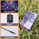 Outdoor Solar Garden Lights, 300 LED Multicolor Fairy Lights, Waterproof Outdoor Decoration, 23.6 Inch Willow Tree Lights for Garden, Patio, Path, Party, Christmas. (Muiticolor)