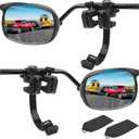 Universal Clip on Towing Mirrors Extensions for Towing Side Mirror Extenders for Towing with RainGuard, Adjustable Convex Towing Mirrors Pair for Trailer Truck Car RV