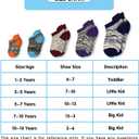 Kids Socks Boys Girls Ankle Striped Athletic Heel Tab No Show Low Cut Socks 12 Pairs 1-14 Years (Gray)