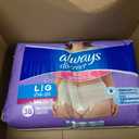 Always Discreet Adult Diapers for Women, Incontinence Underwear, Postpartum Essentials, Disposable Briefs, Max Absorbency, Bladder Leak Protection, Large, 76ct