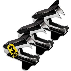 Always23 Staple Remover 3 Pack, Jaw Style- Effortlessly Remove Staples with Precision - Ergonomic Staple Puller Tool - Office and School Essential