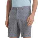 M MAELREG Golf Shorts Men Print Quick Dry 9" Stretch Lightweight Water-Resistant Flex Flat Front Fashion Mens Shorts Casual (Heather Quiet Shade)