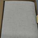 Yostyle Table Lamp Bedside Lamp with 4 USB Ports and AC Power Outlets, Alarm Clock Base w/ 5Ft Extension Cord, Square Oatmeal Fabric Lampshade Modern Accent Nightstand Lamps for Bedrooms Living Room