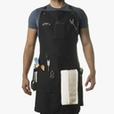 Asaya Chef and BBQ Apron with Bottle Opener and Hand Towel - 10oz Cotton Canvas, Stainless Steel Hardware - Cross Back Straps