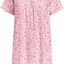 Deyeek Hospital Gowns for Women Tear Away Snap Open Back Post Surgery Dress (Pink)