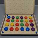 Nene Toys Wooden Color Matching Puzzle for Toddlers 2+ Years Montessori Pegboard Button Game with Wooden Nails & Cards Educational Toy for 2 3 Year Old Boys Girls Fine Motor Skill Learning