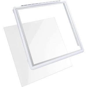 241969501 Refrigerator Shelf Frame With Glass Compatible with Frigidaire Refrigerator, Refrigerator Drawer Cover for refrigerator Replacement Shelf With 240443384 Glass