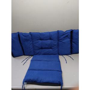 Blue Seat Cover Outdoor Tufted Seat
