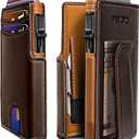 miyozi Men Wallet,with Money Clip Coins Pocket ID Window,Slim Front Pocket RFID Blocking Pop-up Card Holder 3.9"x 2.7", Gift Boxed