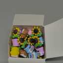 Gejoy 25 Pcs Mini Rubber Sunflower Toys Positive Gifts Mini Colorful Sunflowers Decorations and Encouragement Birthday Motivational Gifts for Colleague Staff Teacher