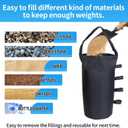 Canopy Tent Weights Sand Bags (200 lbs) Set of 4, Heavy Duty 1680D Canopy Weights Sandbags for Instant Outdoor Canopy, Pop Up Sun Shelter, Gazebos, Sunshade