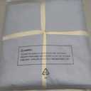 Duvet Cover Set Washed Cotton Embroidered Hem Queen 3‑Pcs