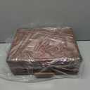 Vinyl Record Player 3-Speed Bluetooth Portable Suitcase Records Player with 2 Built-in Stereo Speakers, Belt-Driven Turntable for Vinyl Records, Support RCA Line Out, AUX Out (Brown)