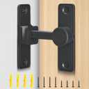 XOOL Heavy Duty 90 & 180 Degree Barn Door Lock, Lock Latch for Door, Garden, Bathroom, Garage, Window, Outdoor