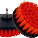 Maxshine M8 Medium-Duty Upholstery Carpet Brush with Drill Attachment - Removes and Scrubs Grime, Stains, and Spots from All Types of Upholstery and Carpets in Leather and Fabric (4")