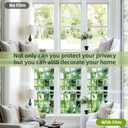 Window Privacy Film Static Cling Stained Glass Design Sun Blocking Non-Adhesive Removable Cover for Home Office 17.5x39.3 Inches (Multi-Color 7)