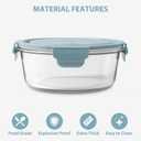 20oz Food Storage Containers with lids Set, Airtight 2.5 Cup Glass Meal Prep Containers, Heat-Resistant BPA-Free Glass Containers for Soup Leftover, Microwave, Dishwasher Freezer Safe (4 Packs)