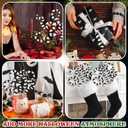 12pcs Halloween Christmas Tree Picks Large Black and White Octopus Cute Picks Ornaments for Indoor Decorations Table Desktop Tree Topper Home School Office