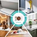 Dish Drying Mat Stone Bath Mat Diatomaceous Earth Stone Drying Mat For Kitchen Counter Sink Bath Mat Quick Dry Non Slip Foldable Dish Drying Rack Mat Large(24"16" White)