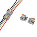 8 Pcs Pluggable Wire Connectors for AWG 24-12, Hand Protecting 4 Conductor Push-in Lever Wire Connectors, Reusable Electrical Connectors, Wire Splice Connectors for Automotive and Electric Wiring