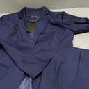 Women's Business Solid Suit 2 Piece Slim Fit Classic Blazer Pants Set for Women Formal Office (Navy, XS)