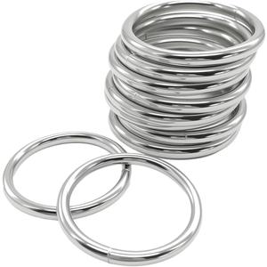 Ewparts Metal Rings 2 inch Macrame Metal Rings for Crafts for Macrame Plant Hangers Dog Collars 10 Pack 5mm Thick Welded Heavy Duty O Ring 2 in Buckle 50mm O Rings for Jewellry Making,Sewing