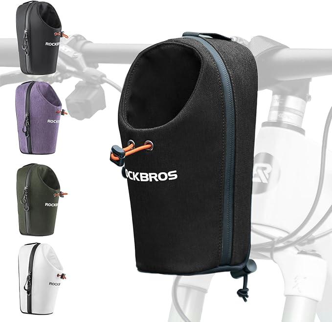 ROCKBROS Electric Scooter Bag Bike Frame Bag Bicycle Water Bottle Bag 1.5L Large Capacity Quick Installation for Mountain Bikes EScooters and Folding Bikes