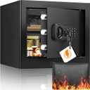 1.2 Cubic Home Safe with Fireproof Bag, Anti-Theft Safe Box for Pistol, Money, Medicine & Documents