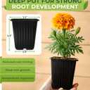CARPATHEN 60Pack Square Nursery Pots - 3.5 Inch Seedling Plant Pot with Drainage Holes - 1020 Tray Optimized - Reusable Sturdy Seed Starter Pots for Flowers, Vegetables, Greens