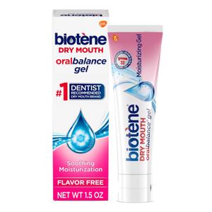2 x Biotene Oral Balance Moisturizing Gel, Alcohol Free Gel and Dry Mouth Gel, Flavor Free, 1.5 Oz