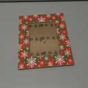 cfpolar 5x7 Picture Frame, Xmas Christmas Snowflakes Wooden Photo Frame Fits 4x6 with Mat or 5x7 without Mat Photo, Display Photos for Wall or Tabletop Desk Home Gallery Living Room