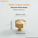 4PCS Brushed Gold Cabinet Pulls, Gold Cabinet Knobs Golden Kitchen Cabinet Handles Golden Drawer Knobs Dresser Knobs Crystal Diamond Knob Brass Drawer Cabinet Knobs Pulls Handles