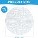 Plastic Mesh Canvas Sheets, 100 Pcs Circle Plastic Mesh Sheets 4.5" Plastic Canvas for Embroidery, Acrylic Yarn Crafting, Knitting Project, DIY Craft