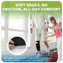 Full Leg Brace with 6 Hook-and-Loop Support Straps, 23" Knee Immobilizer with 4 Removable Bendable Aluminum Stays, Breathable & Soft for Post-Surgery Recovery, Knee Fractures, Men & Women (Black)