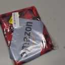 Aneco 6 Pieces Christmas Drawstring Gift Bags Red and Black Plaid Drawstring Bags with 24 Kraft Paper Tags and 16 Feet Rope Cotton Xmas Gift Bags for Christmas Party Supplies, 16 x 12 Inch