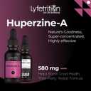 Lyfetrition Huperzine- A Supplement 380 mg, 4 Oz Liquid, 220 Servings, Made in USA, Quick Absorption, Quality Potent Ingredients, Third-Party Tested, Non-GMO, GMP Certified, Cruelty-Free Products